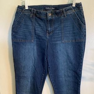 Maurices DenimFlex dark wash utility jegging, size XL